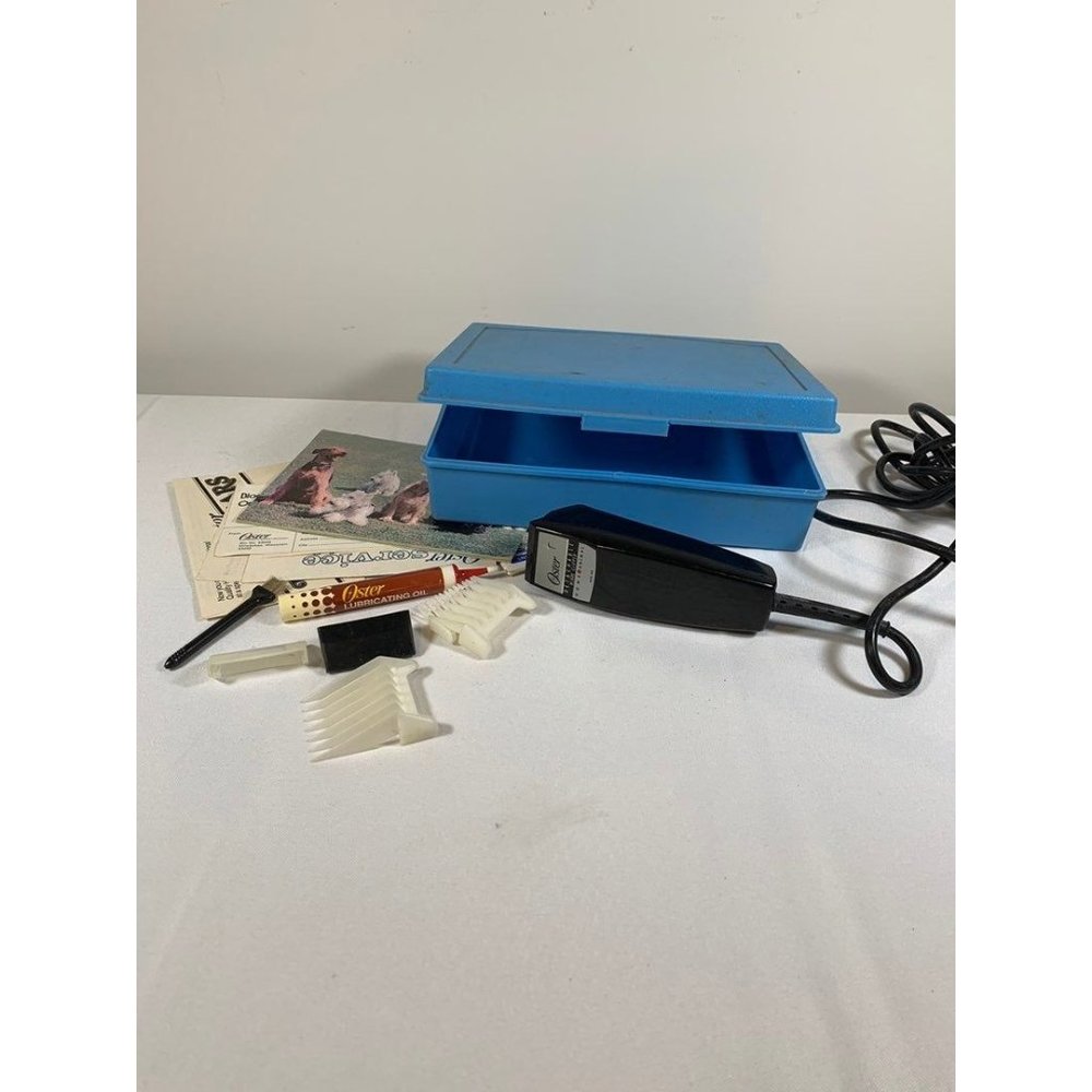 Vintage 1979 Oster Model 96B Home Animal Detachable Dog Grooming Kit Works!